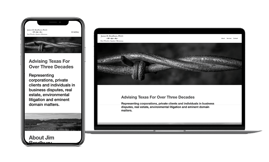 James D. Bradbury, PLLC Website Project by Lead Gear with Mobile Responsive Design