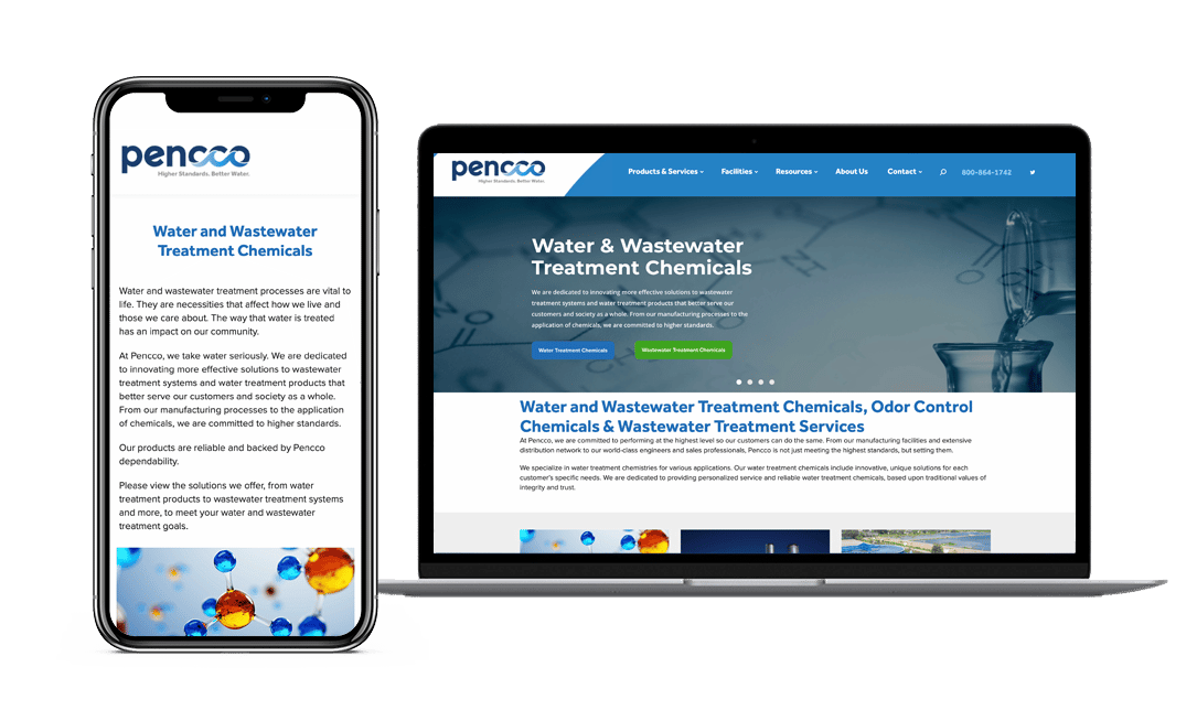 Pencco Website Project by Lead Gear with Mobile Responsive Design