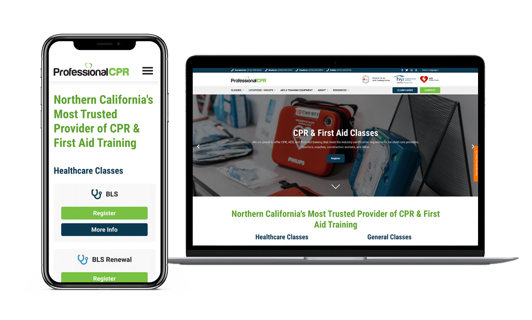 Professional CPR Website Project by Lead Gear with Mobile Responsive Design