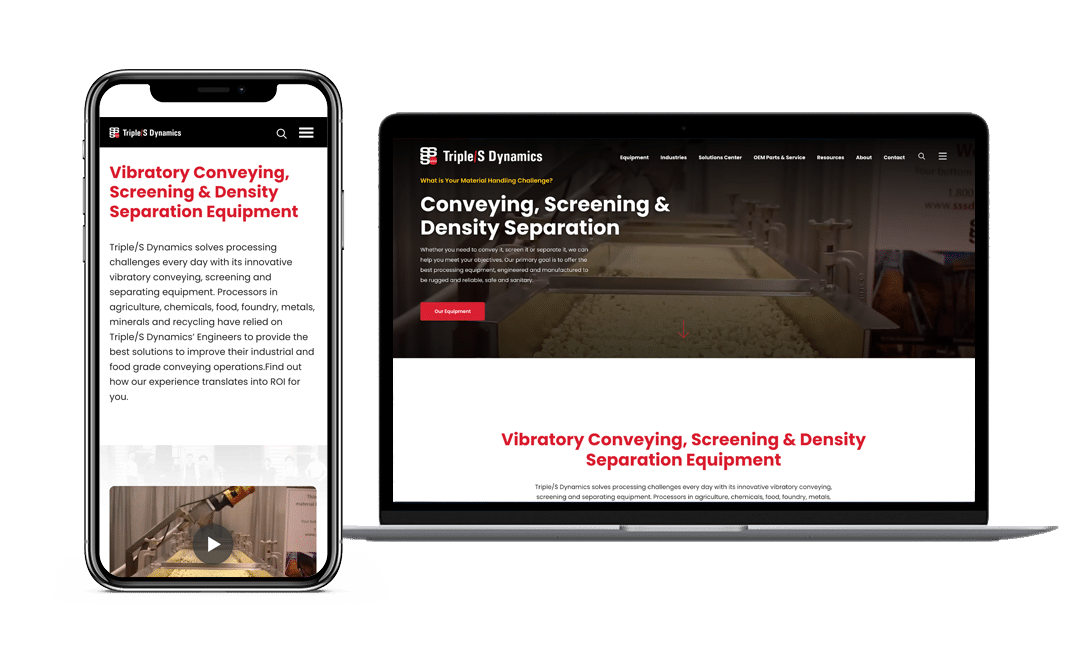 Triple/S Dynamics Website Project by Lead Gear with Mobile Responsive Design