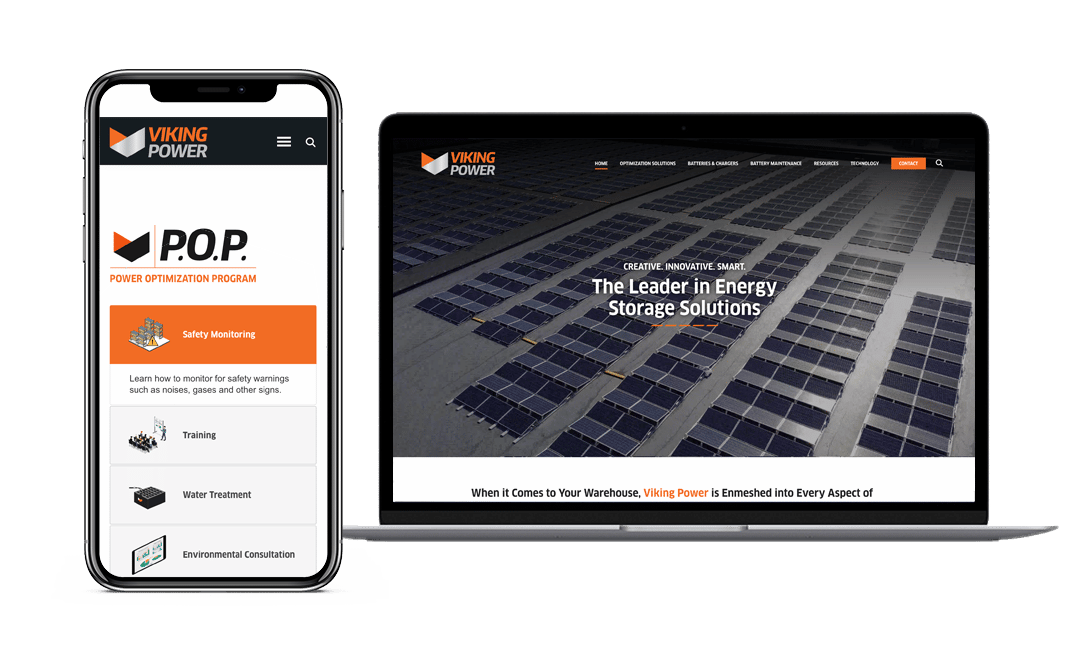 Viking Power Website Project by Lead Gear with Mobile Responsive Design