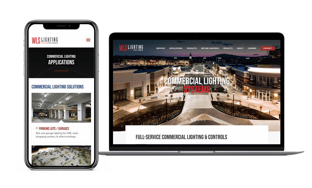 WLS Lighting Website Project by Lead Gear with Mobile Responsive Design
